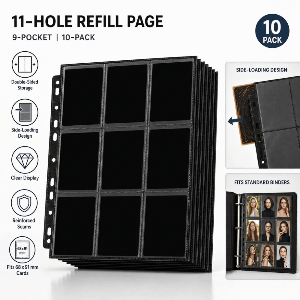 10Pcs 9-Pocket A4 Trading Card - Trading Card Binder ulasan dan harga