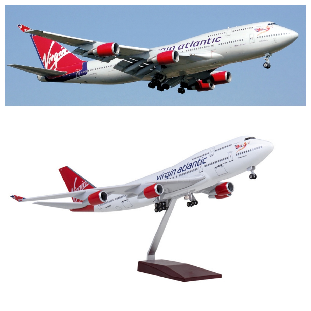 47cm Virgin Atlantic B747 Airp - Model Airplane Plastic ulasan dan harga