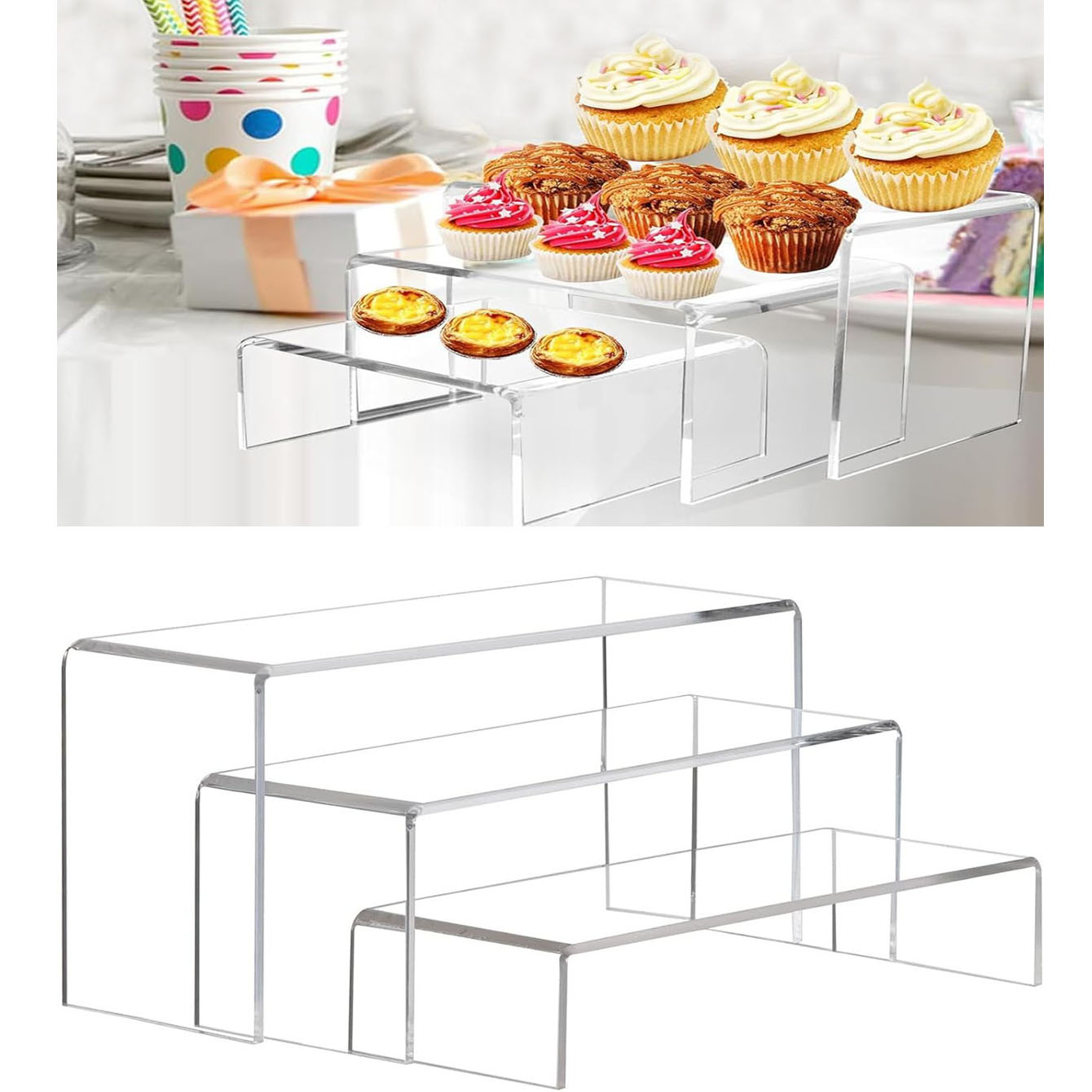 3 pieces of acrylic display sh - Pop Display Shelf ulasan dan harga