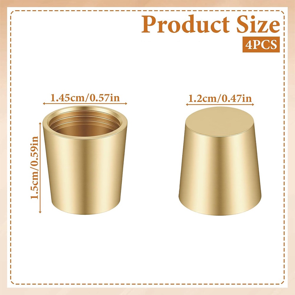 4PCS Brass Cutting Board Feet  - Display Risers Set ulasan dan harga
