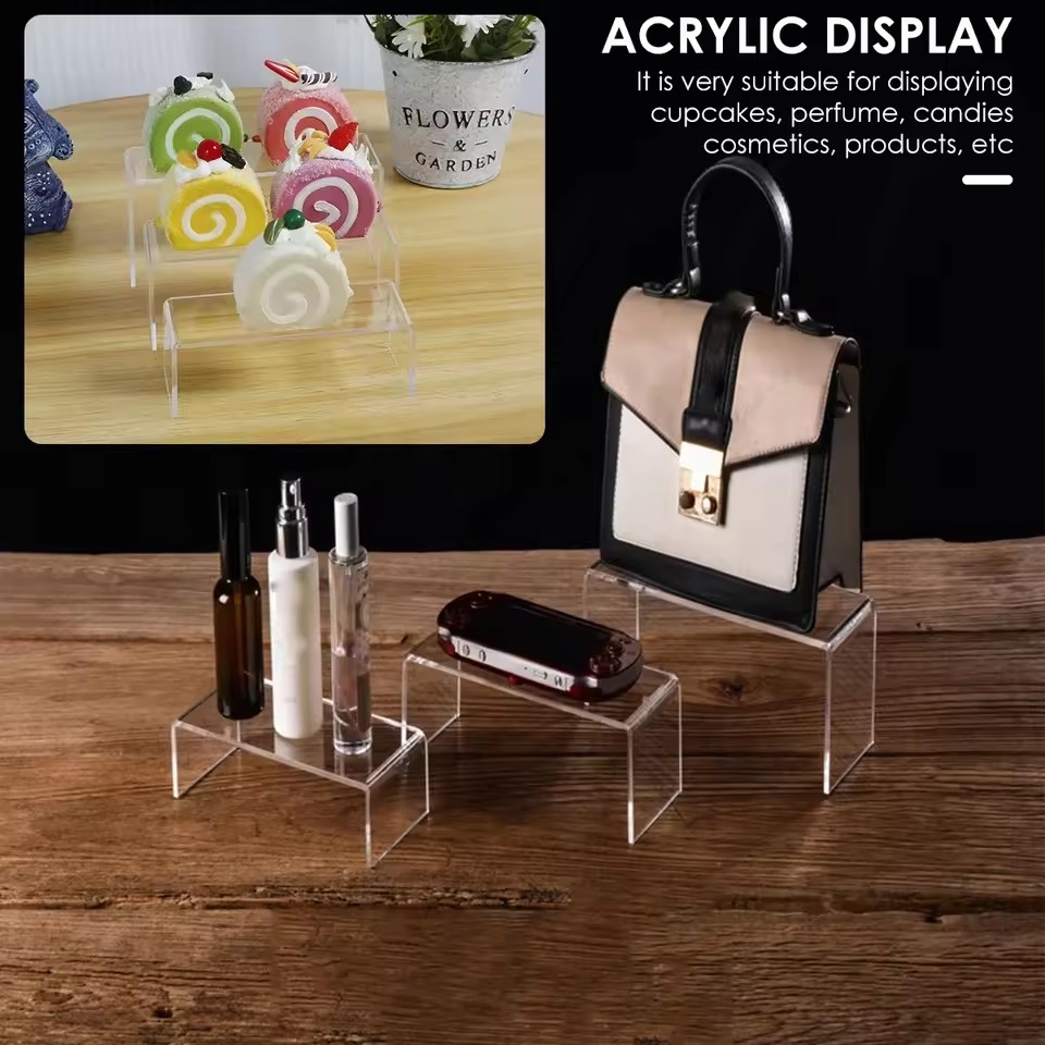 3/6/9/12Pc Clear Acrylic Displ - Display Risers Set ulasan dan harga