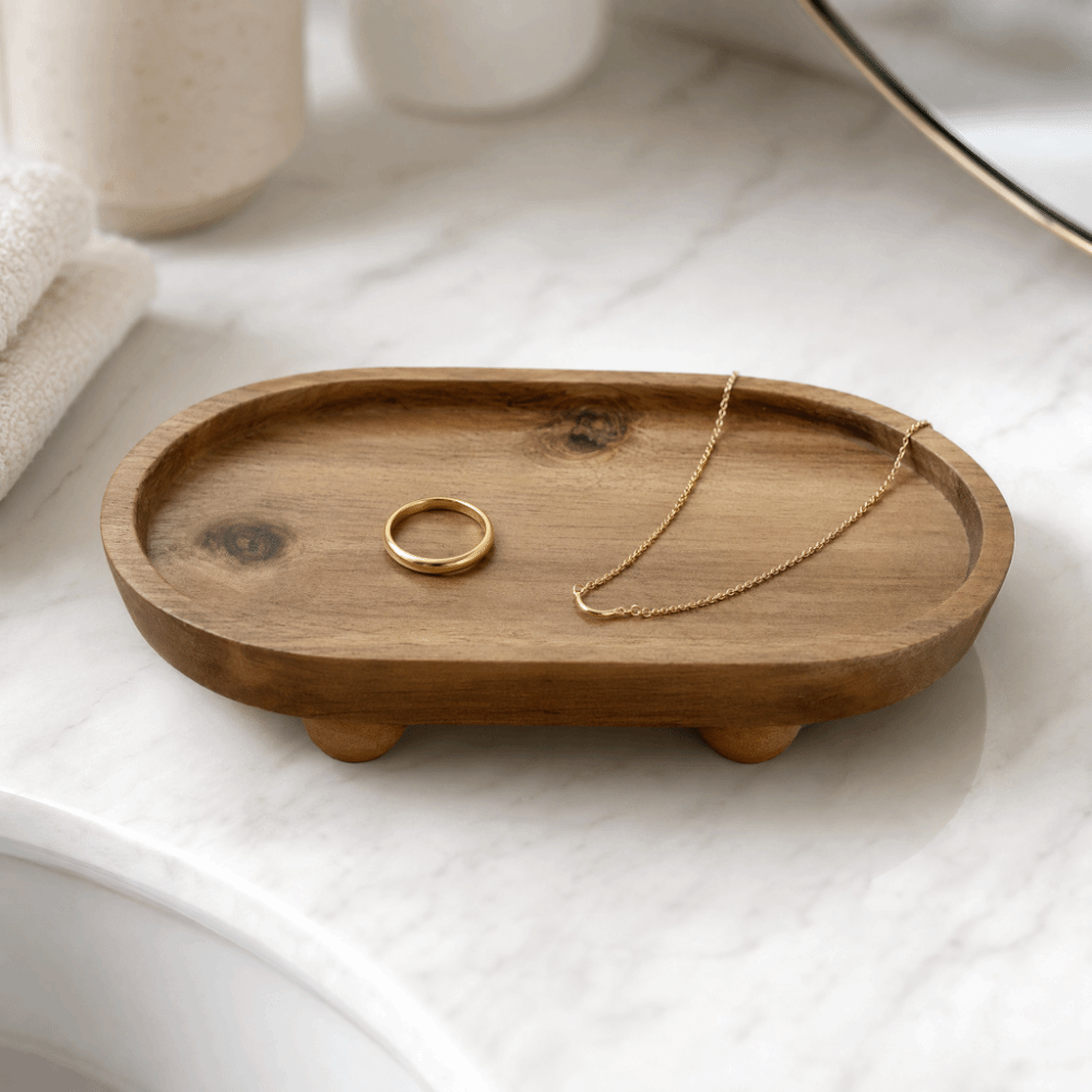 Wooden Oval Elevated Display T - Display Risers Set ulasan dan harga