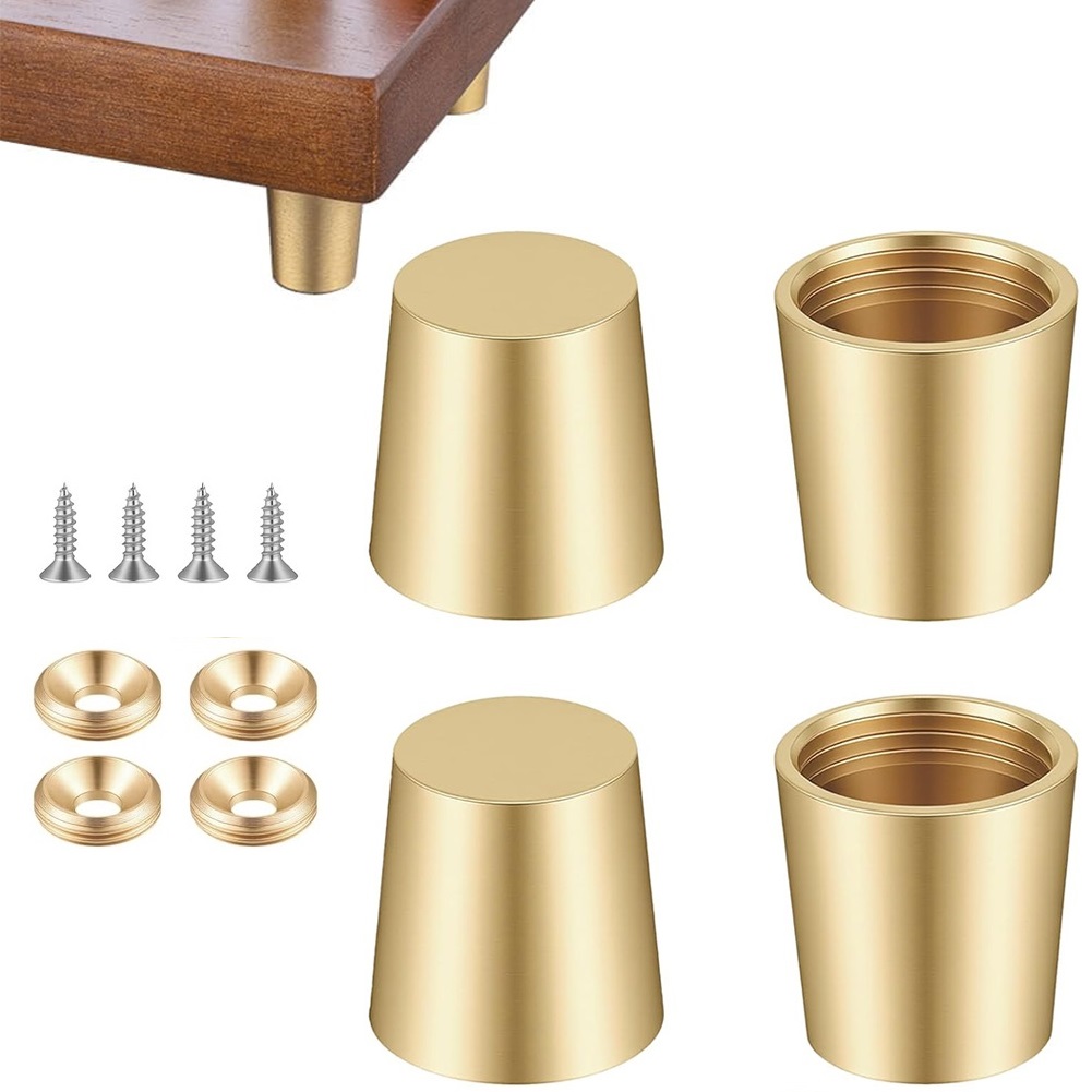 4pcs Brass Cutting Board Feet  - Display Risers Set ulasan dan harga