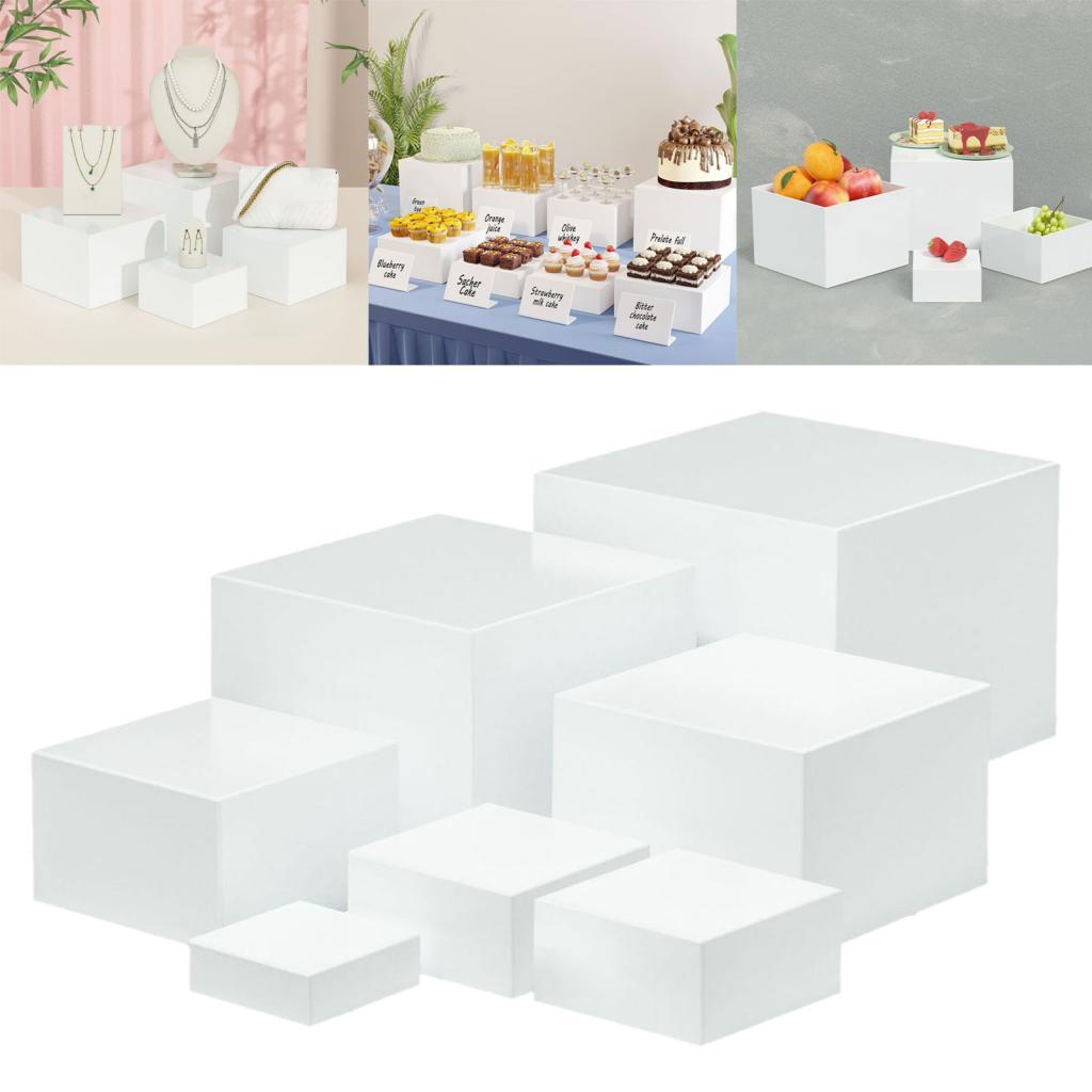 7 Pieces Acrylic Cube Display  - Display Risers Set ulasan dan harga