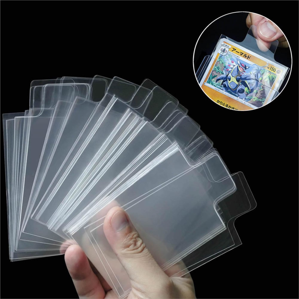 100-500Pcs Transparent Raised  - Card Penny Sleeve ulasan dan harga