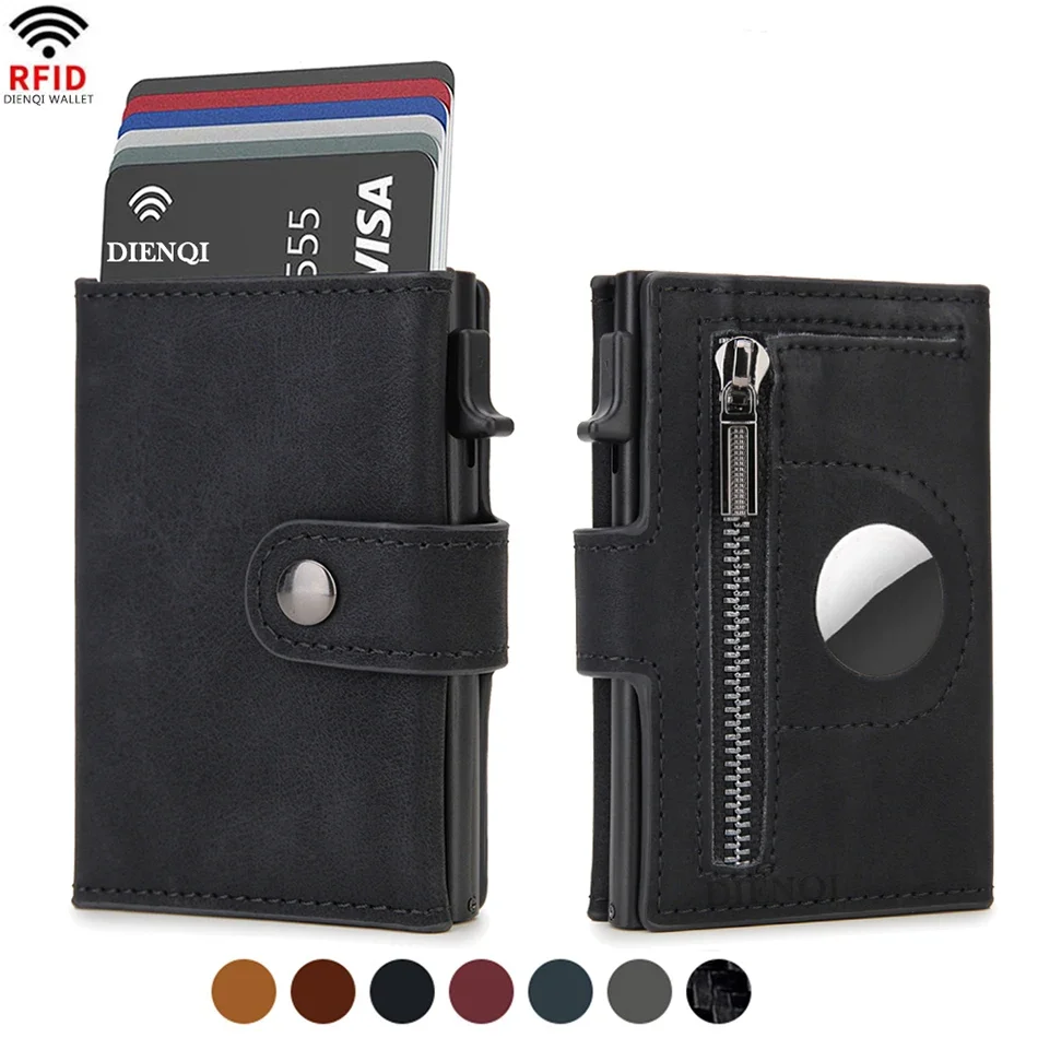 Rfid Leather Airtag Men Wallet - Card Top Loader ulasan dan harga
