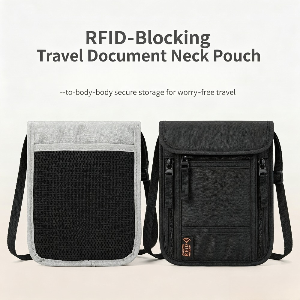 Travel Neck Wallet, RFID Block - Card Top Loader ulasan dan harga