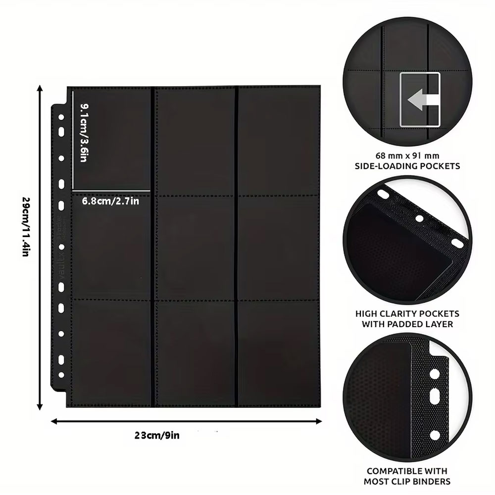 10Pack Black 9-Pocket A4 Tradi - Trading Card Binder ulasan dan harga
